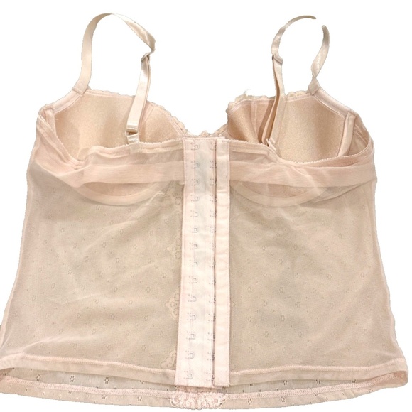 Rampage Sexy Lacy Pink Underwire Sheer Corset Bra Top with Bows; 36C NWOT - Picture 11 of 11